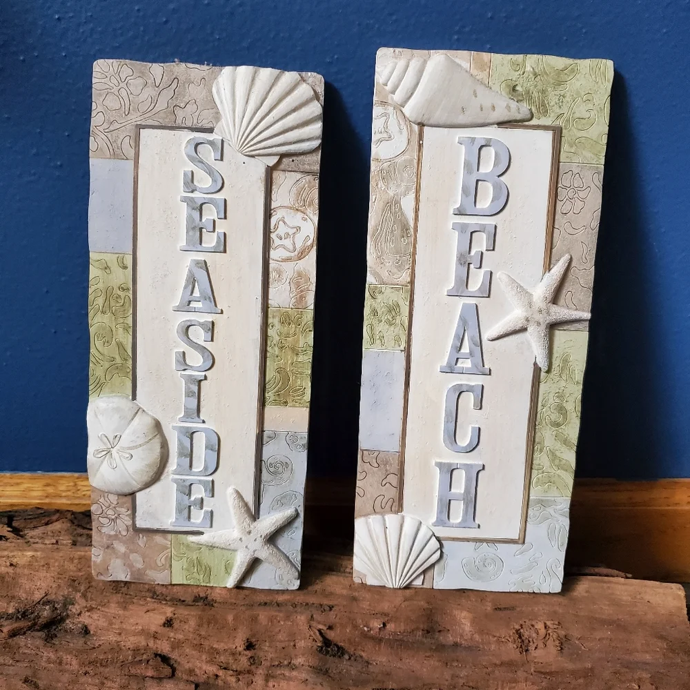Beach and Seaside Hanging Wall Art Plaques